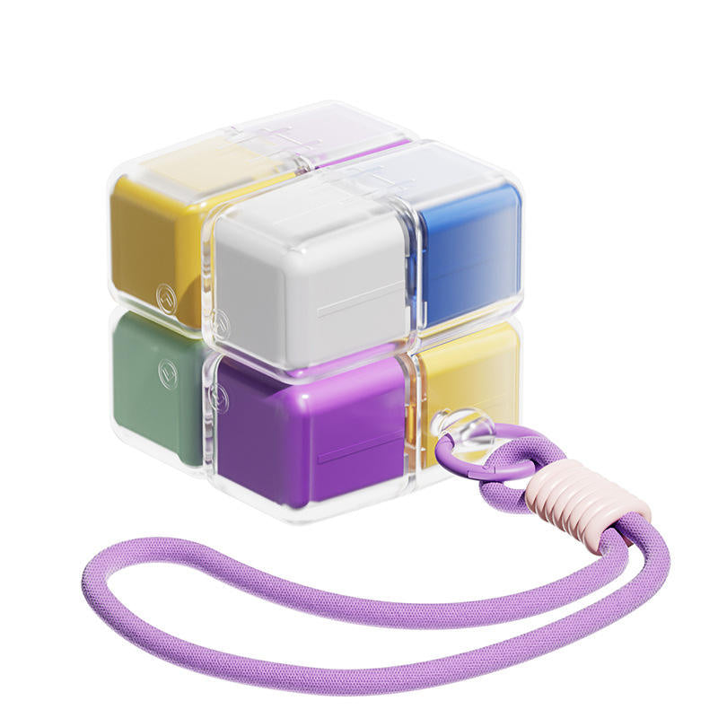 ✨ Compact 4-Grid Pill Storage Box | Airtight Sealed Tablet Divider | Portable Daily Medicine Container for Travel & Pocket💊
