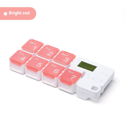 ⏰Weekly Pill Case with Smart Alarm Reminder 🎯 7 Compartments Pill Dispenser for Travel & Daily Medication 🚀