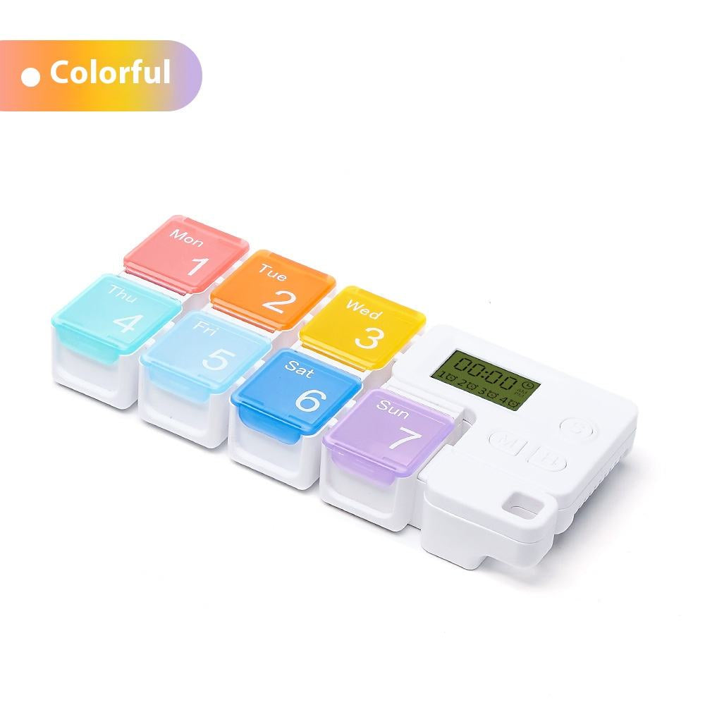 ⏰Weekly Pill Case with Smart Alarm Reminder 🎯 7 Compartments Pill Dispenser for Travel & Daily Medication 🚀