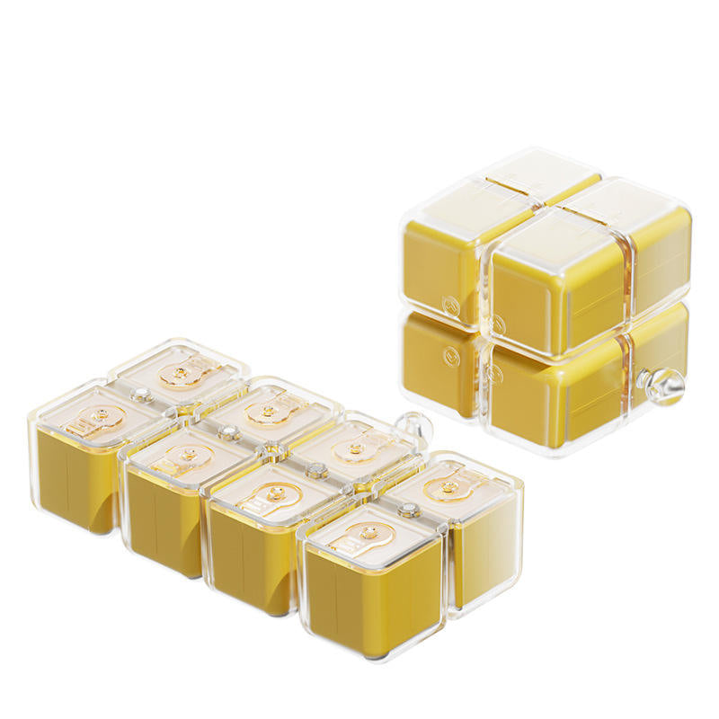 ✨ Compact 4-Grid Pill Storage Box | Airtight Sealed Tablet Divider | Portable Daily Medicine Container for Travel & Pocket💊