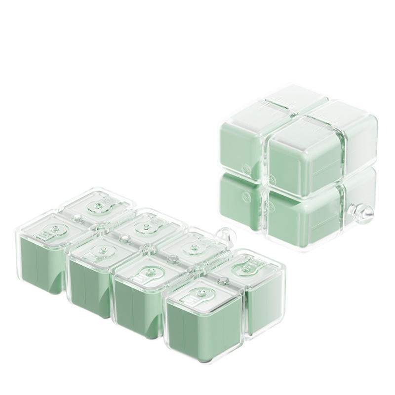 ✨ Compact 4-Grid Pill Storage Box | Airtight Sealed Tablet Divider | Portable Daily Medicine Container for Travel & Pocket💊